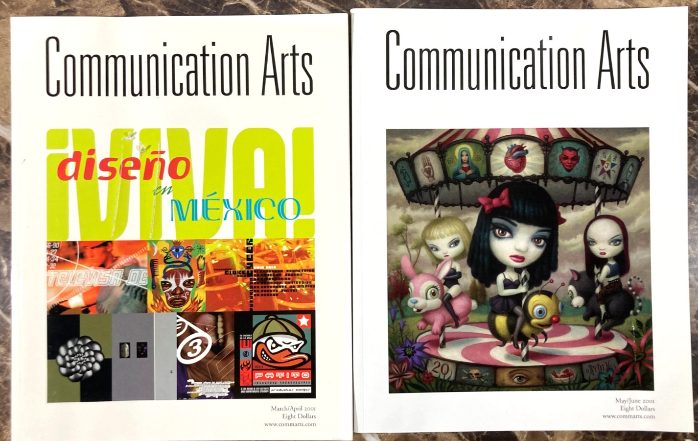 Lot of 9 Communication Arts Magazine Annuals 2000 2001 Advertising Illustration