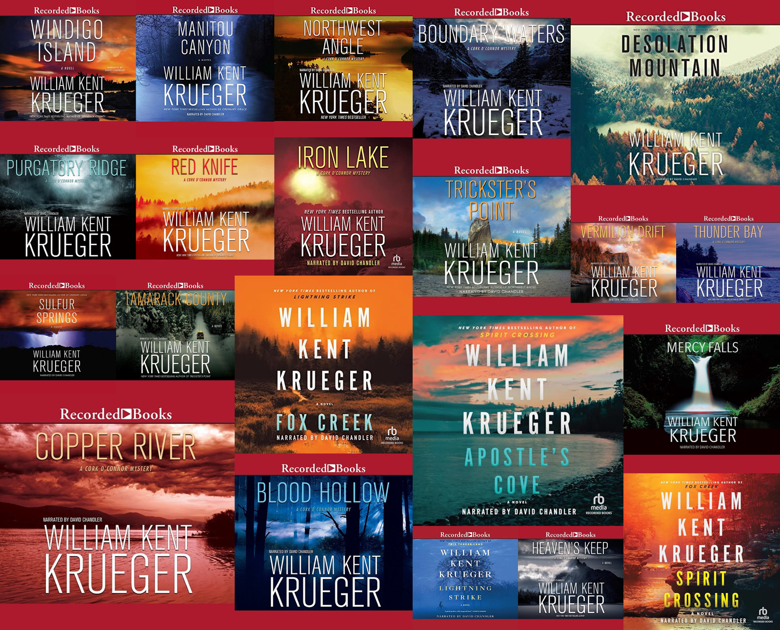 William Kent Krueger’s Cork O’Connor Audiobook Series (21 Titles on USB or DVD)