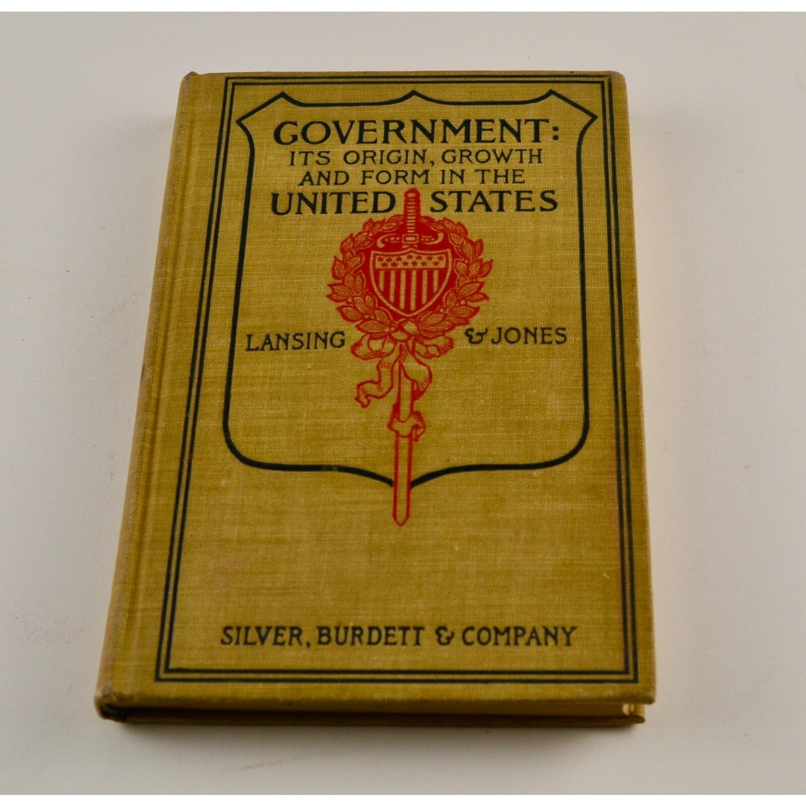 Government in the United States 1902 Lansing & Jones | Civics History Book | Ant