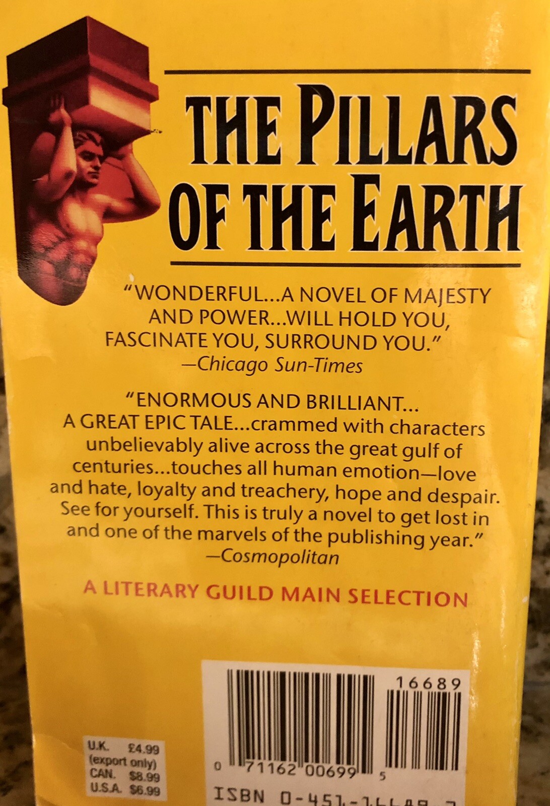 THE PILLARS OF THE EARTH PAPERBACK BOOK BY KEN FOLLETT