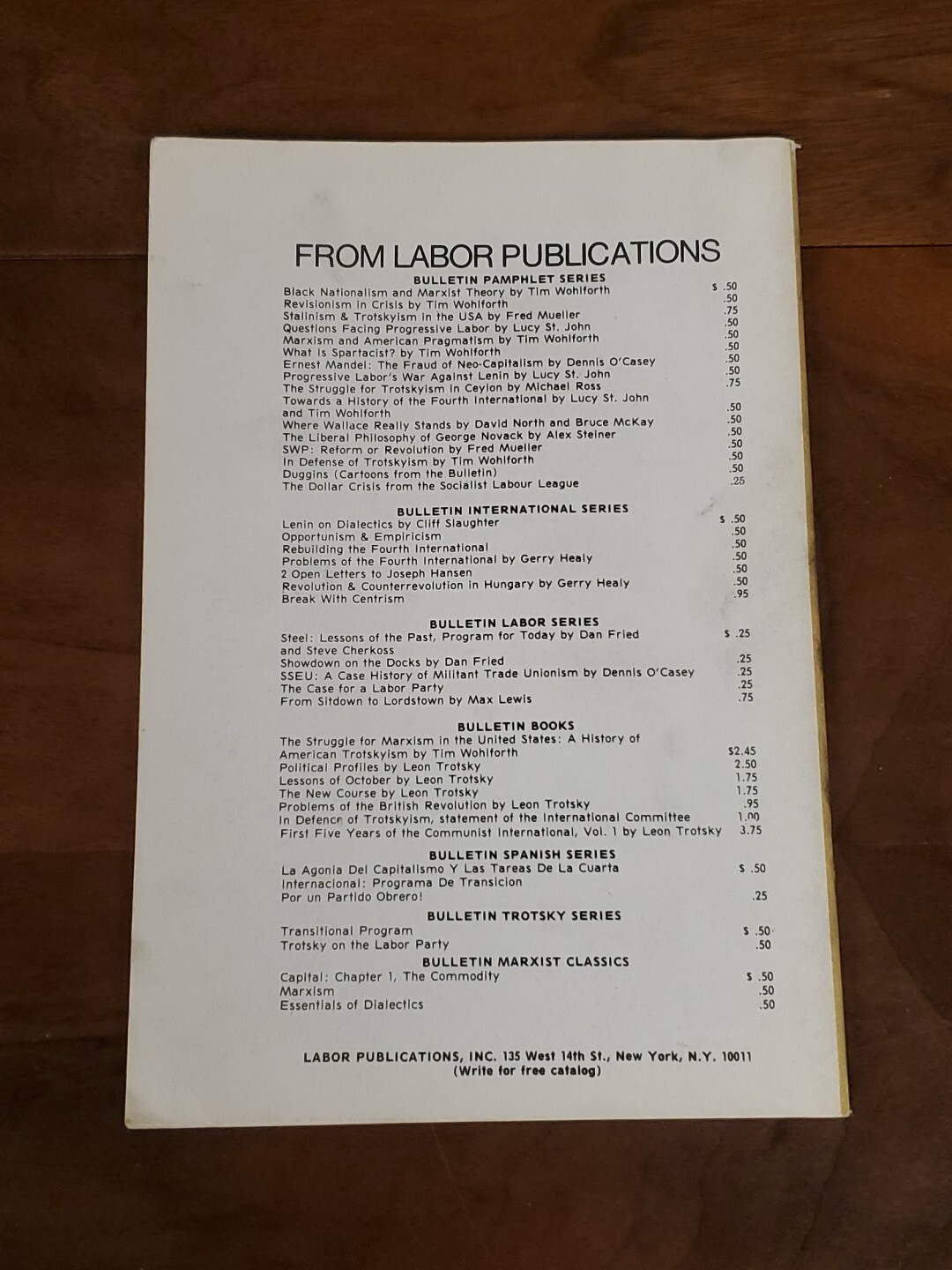 The Communist Manifesto by Karl Marx & Fred Engels / 1973 – Bulletin Classics IV