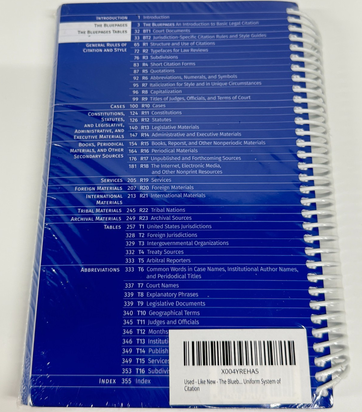 The Bluebook: A Uniform System of Citation (22nd ed) Sealed/Brand New