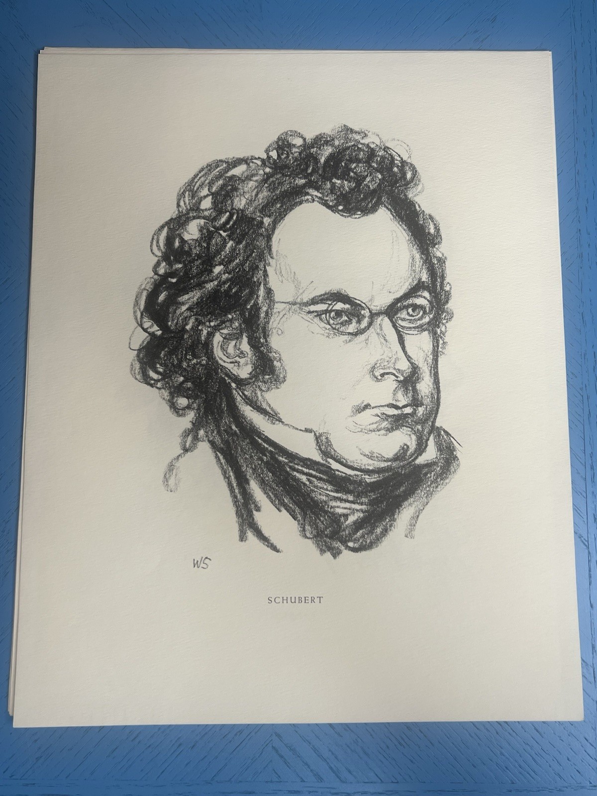 Portfolio 10 Charcoal Portraits of Great Composers 9.75×12.25 Reprints