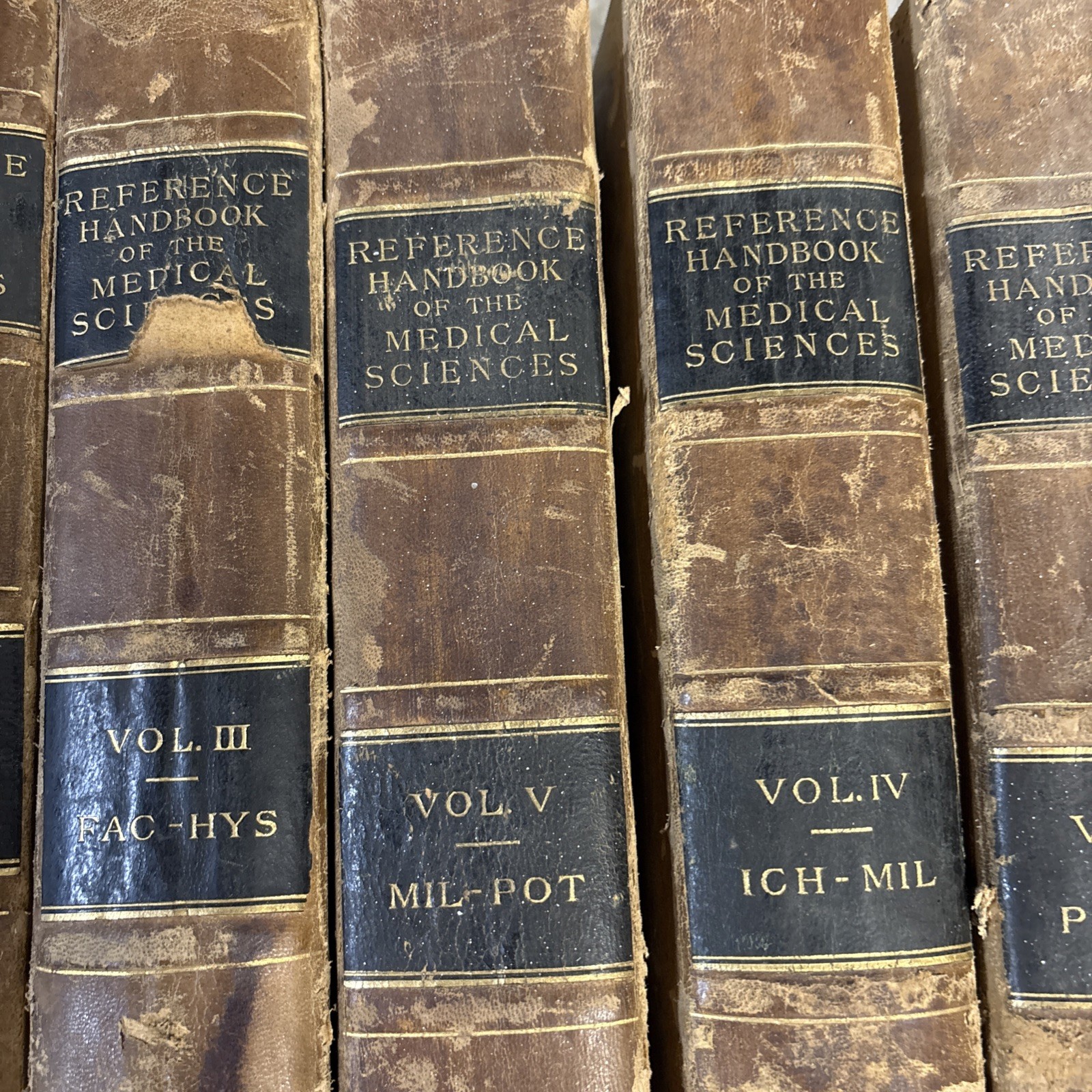 Reference Handbook of Medical Sciences Volumes 1-8 Complete Set Hardcover 1884