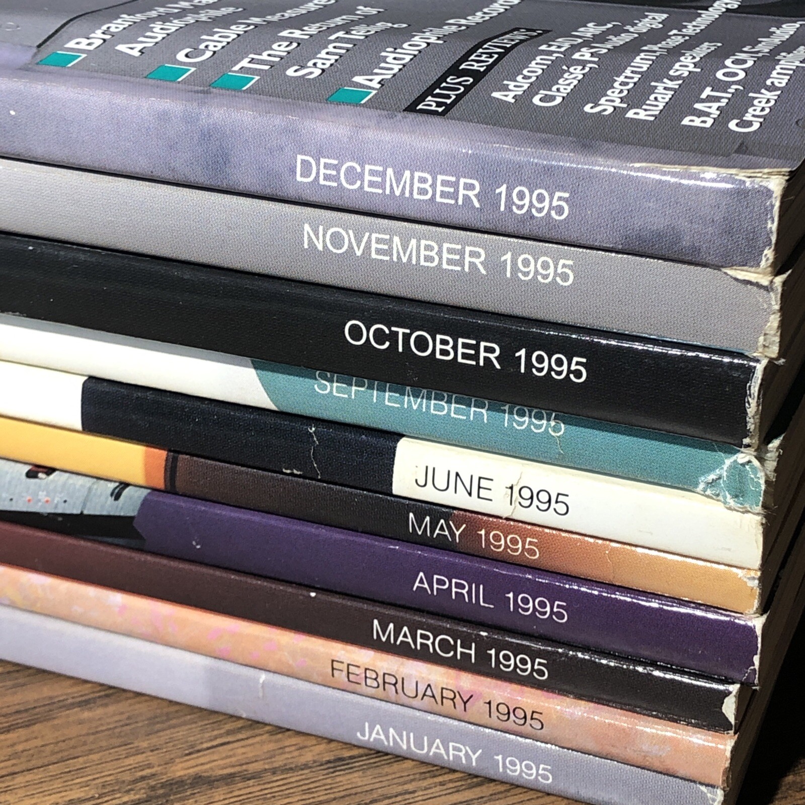 10 Issues Vintage STEREOPHILE Magazine Lot 1995 200+ Pages Ea. Stereo Audiophile