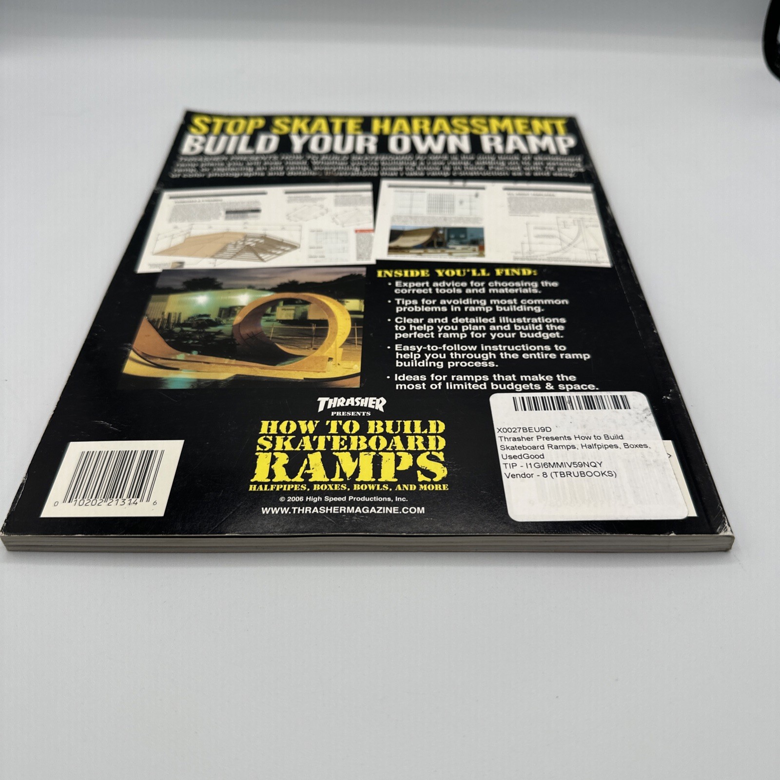 Thrasher How to Build Skateboard Ramps Signed by Tony Hawk
