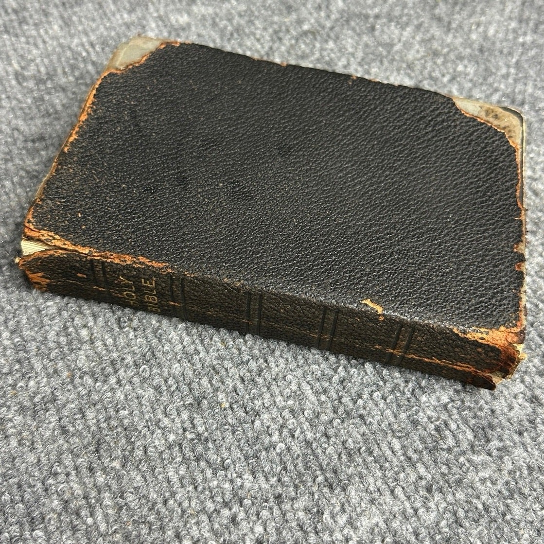 Antique 1920s Oxford KJV Holy Bible leather India paper Brevier 16mo pocket size