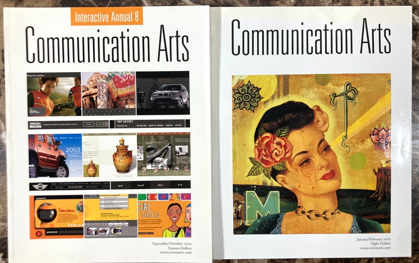 Lot of 8 Communication Arts Magazine Annuals 2002 2003 Advertising Illustration