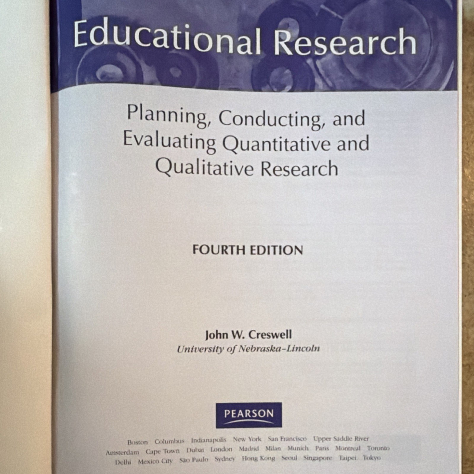 Pearson Educational Research 4th Ed Paperback John W. Creswell 2012