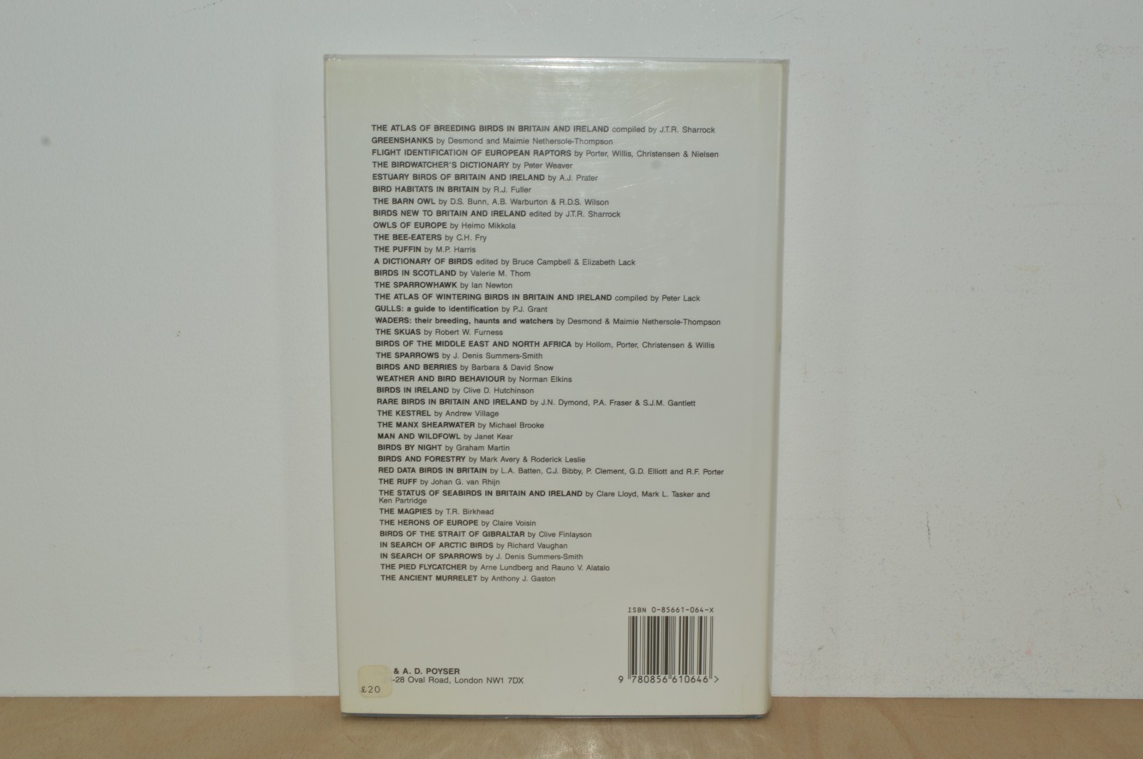 The Pinyon Jay – John Marzluff – Poyser Monograph (#T2)