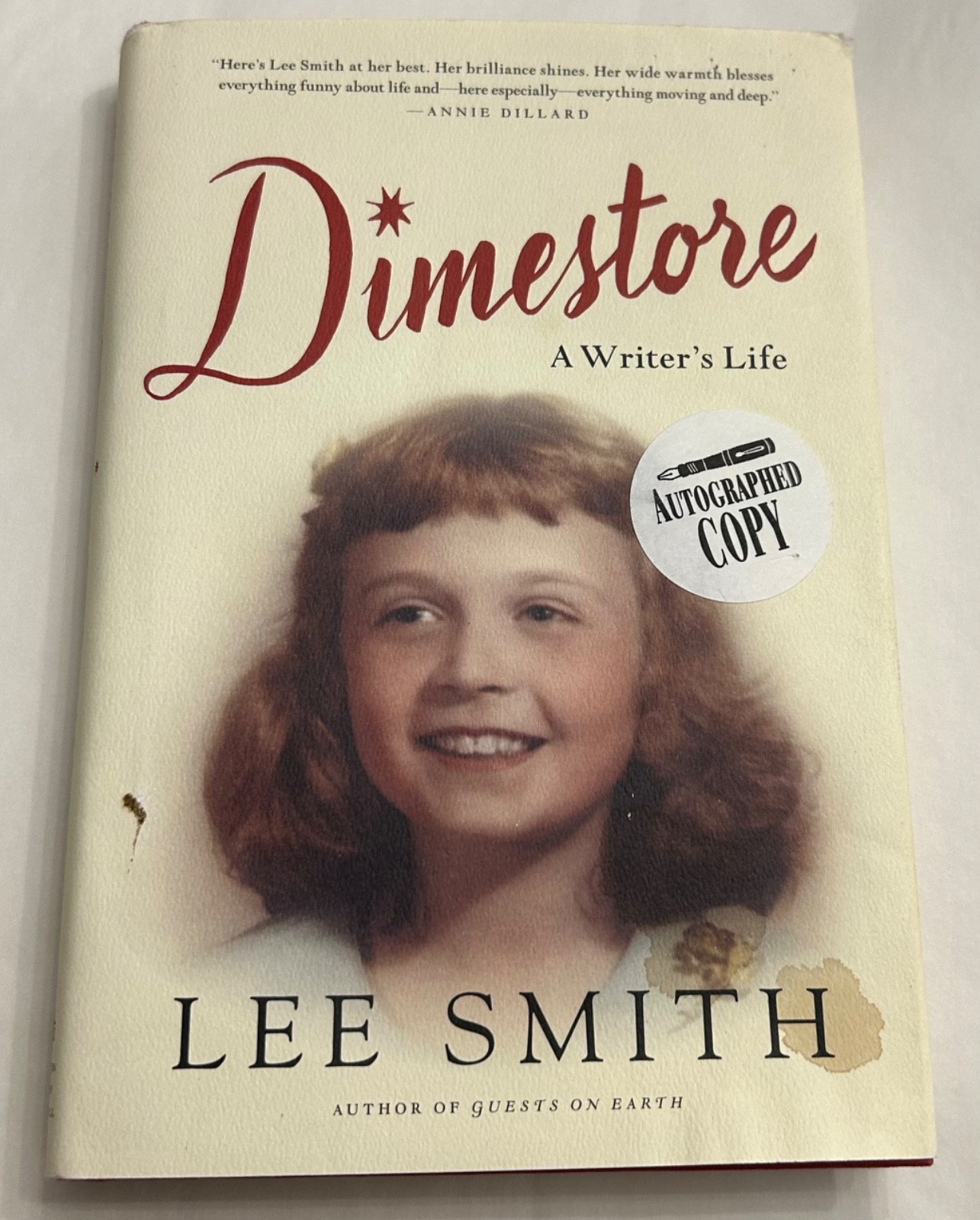 Signed Lee Smith DIMESTORE, WRITER’S LIFE Gift Quality HC/HB 1st Print Southern
