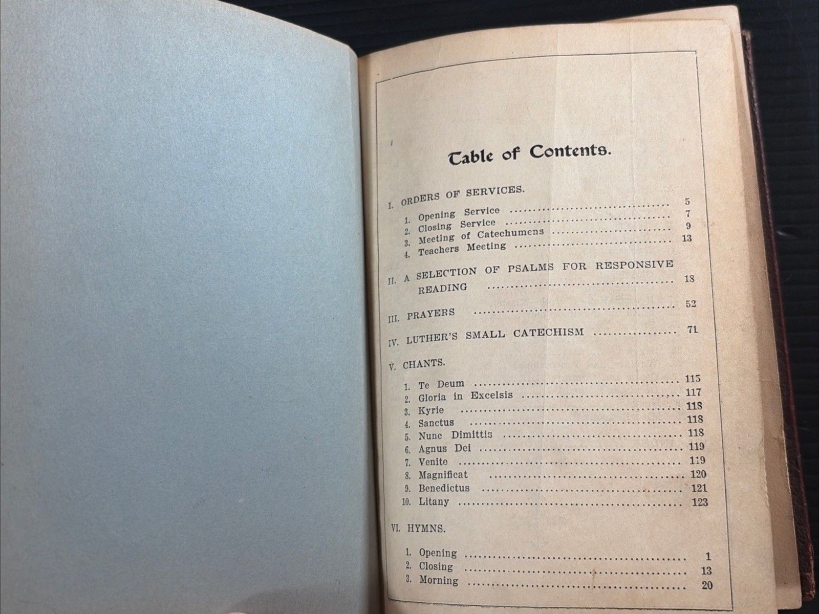 Antique Concordia Lutheran Church Book Of Concord HC 5.5×4” Oxblood