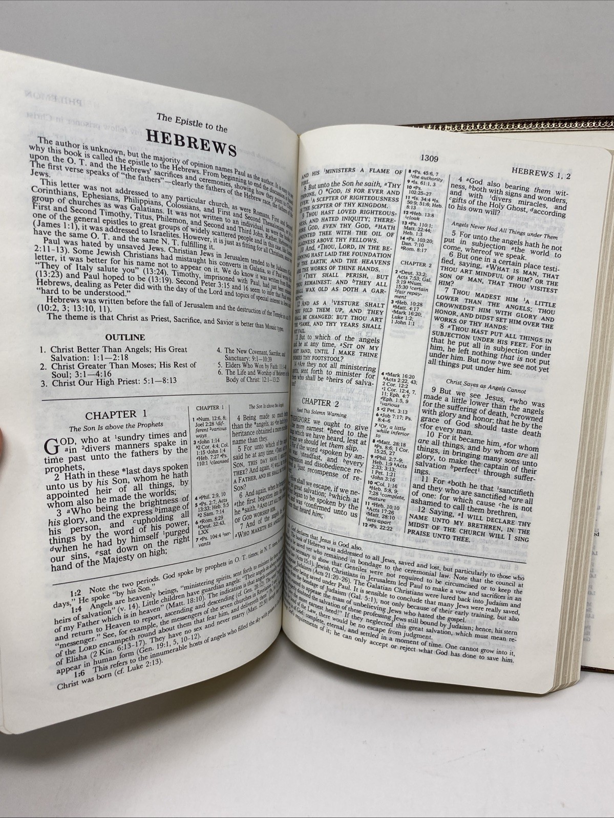 Rice Reference Bible KJV Genuine Cowhide Red Letter 1981 Nelson Limited Edition