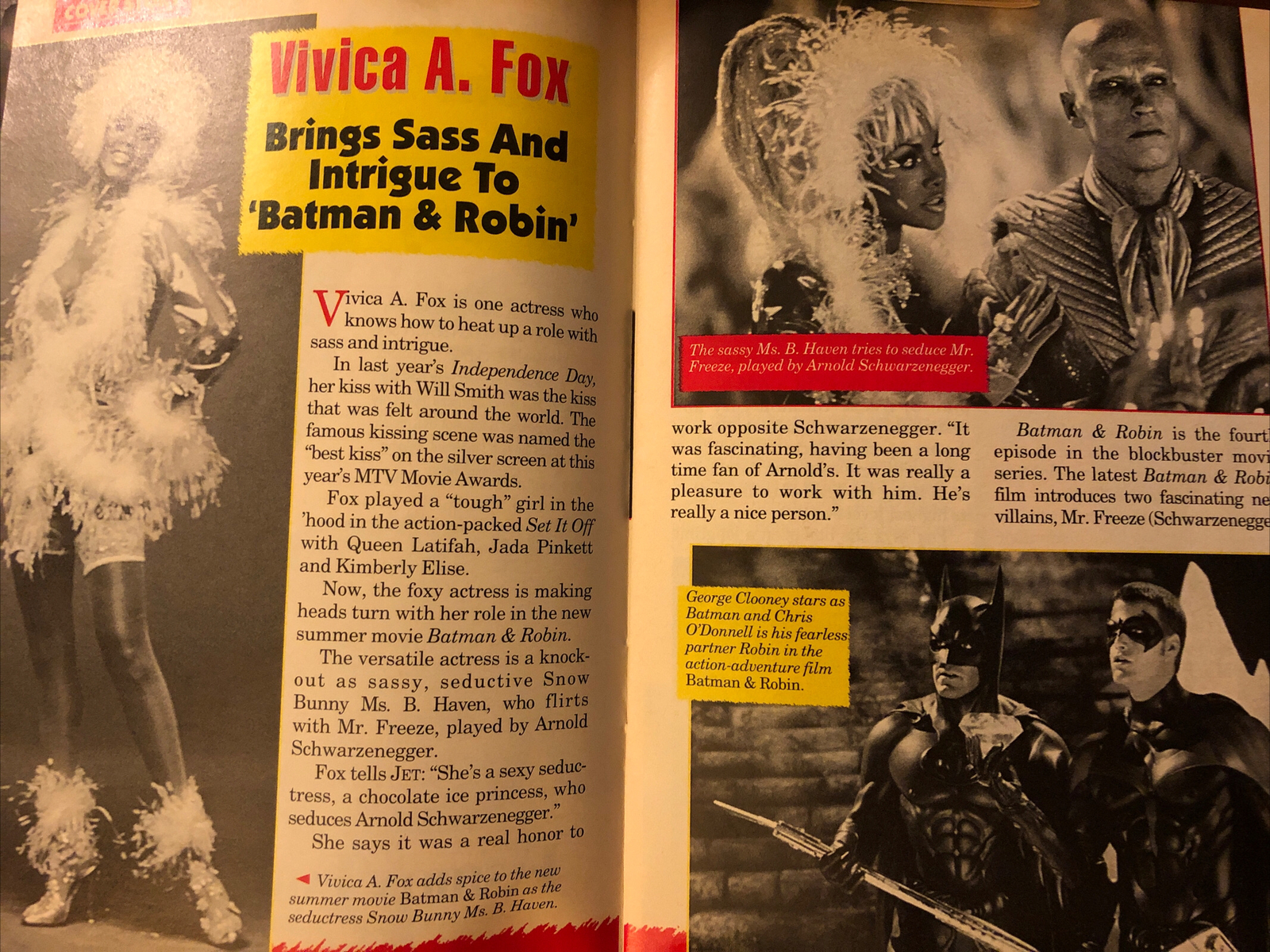 Vivica A Fox 1997, 1998 JET Magazine Lot of 3 Arsenio Hall / Batman & Robin