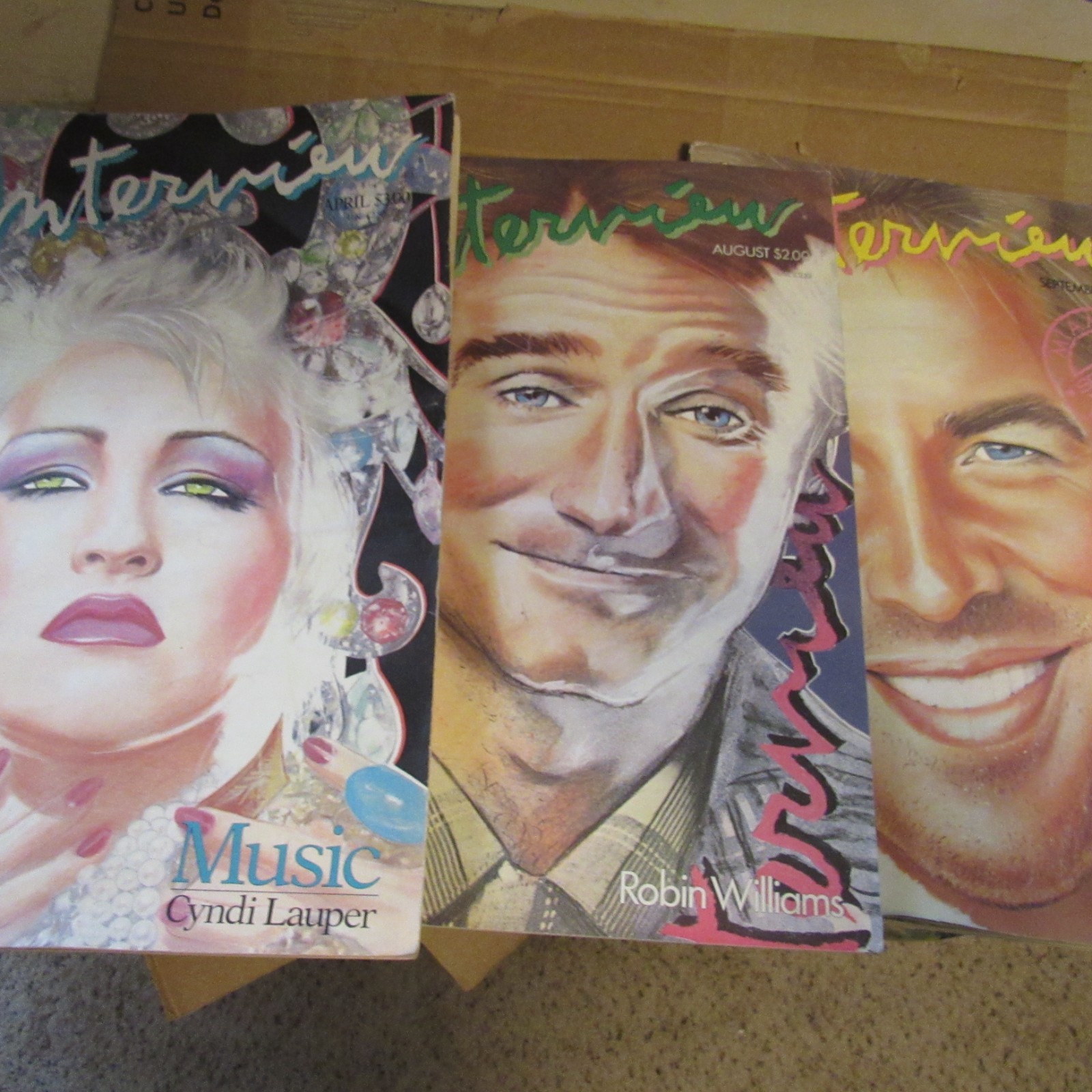 INTERVIEW MAGAZINE CYNDI LAUPER APRIL 1986 Vol XVI NO. 4 Andy Warhol Publisher