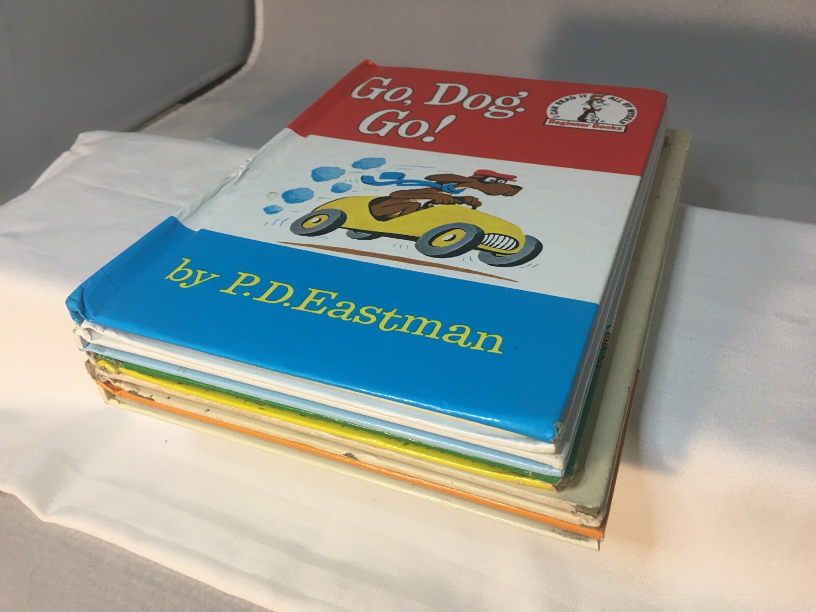LOT /5 DR SEUSS BOOKS HARDCOVER BEGINNER READER GO DOG FOX INSIDE MOONEY BROWN