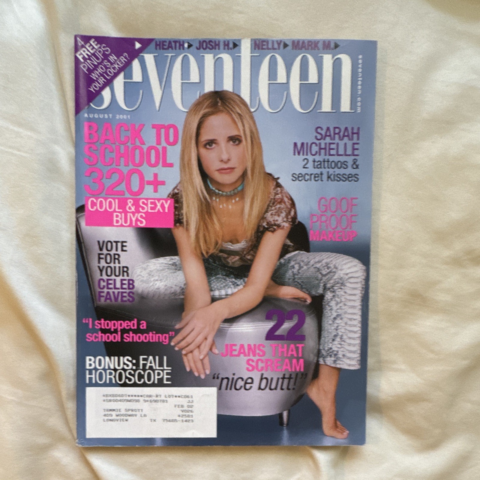 2001Seventeen Magazine Lot of 12 Illustrated J Lo Alba Carson Daly Julia Roberts