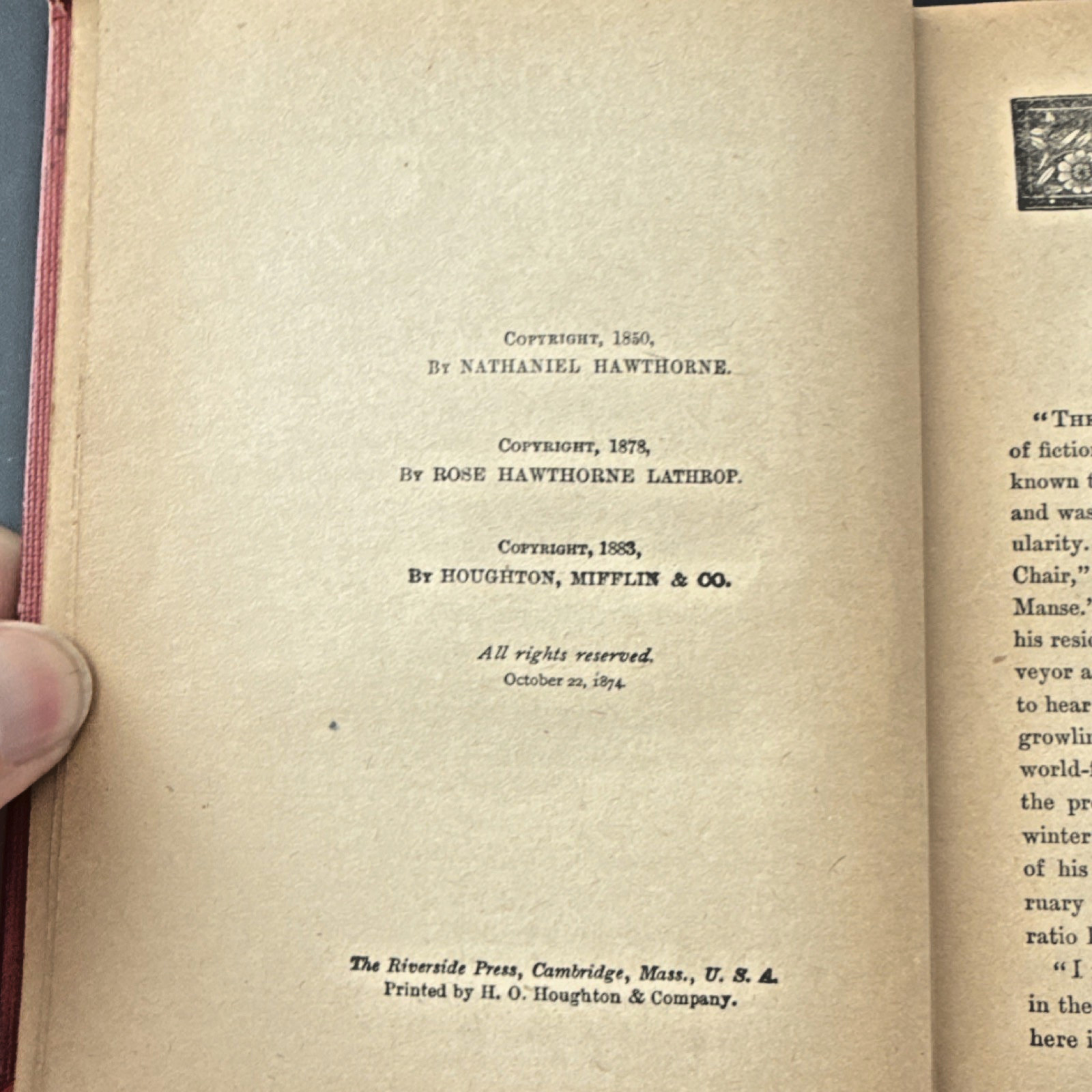 The Scarlet Letter by Nathaniel Hawthorne, Houghton Mifflin 182,, Salem Ed, HC