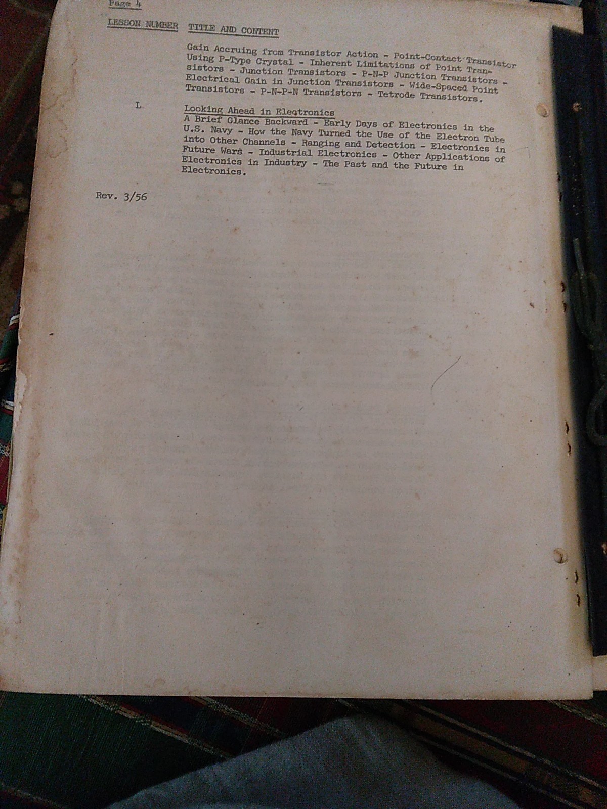 Industrial Training Institute – Technical Training Series Work Sheets – 1957