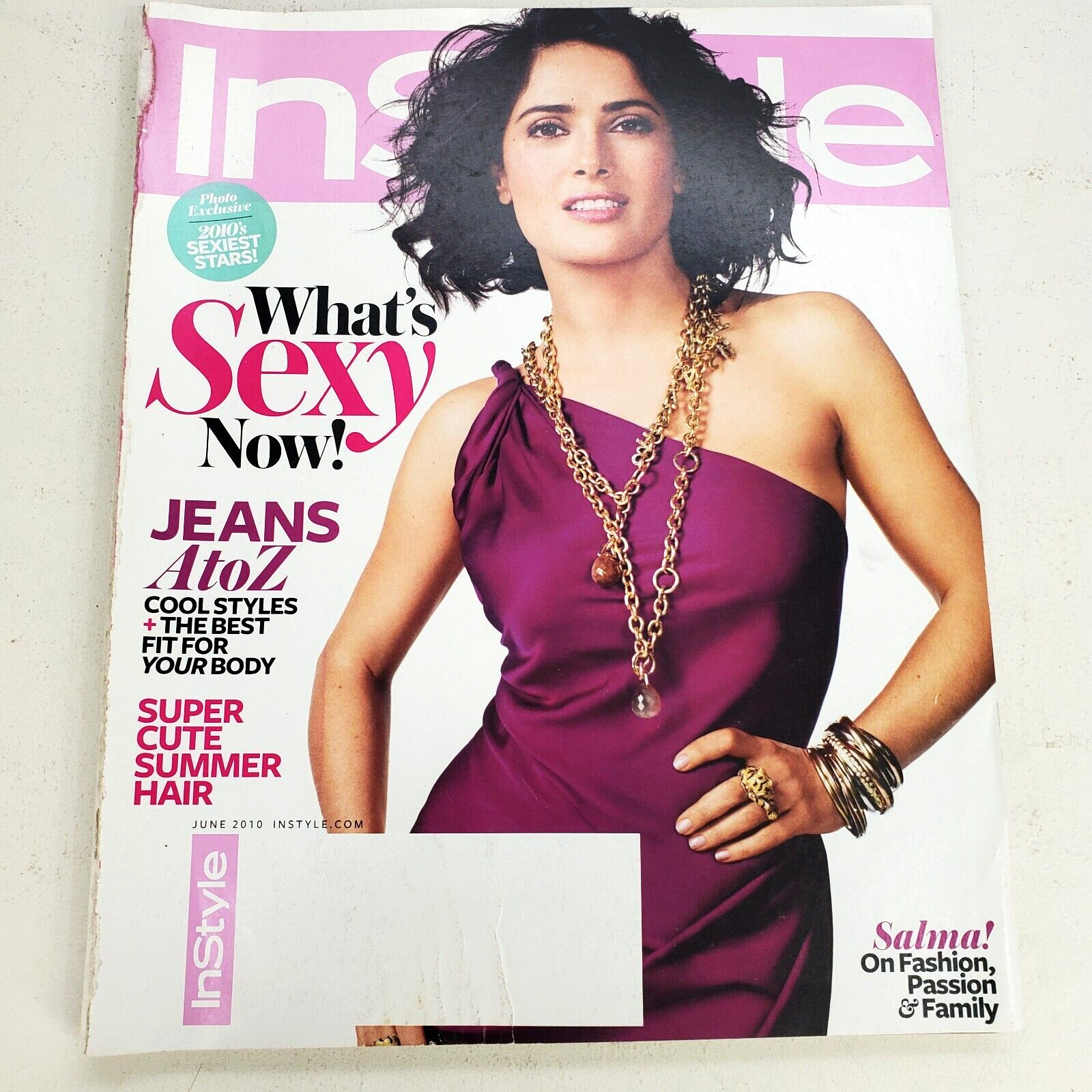 InStyle Magazine June 2010 Salma Hayek What’s Sexy Now Jeans A to Z Fashion