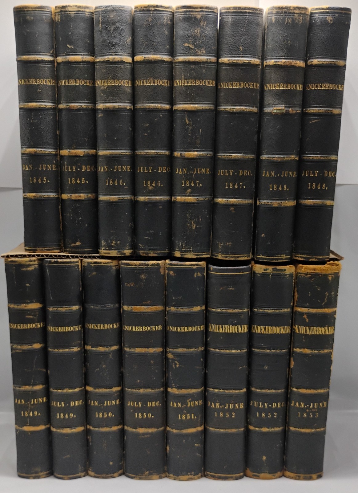 Vintage Knickerbocker, or New-York Monthly Magazine 16 Volumes From Mid 1800’s