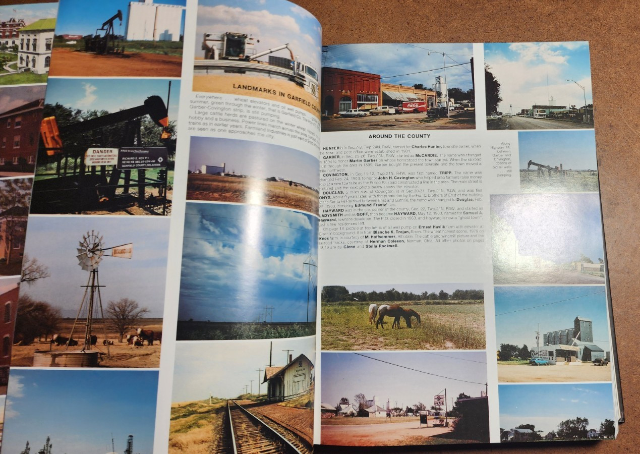 GARFIELD COUNTY OKLAHOMA 1907-1982 VOL. I 512 PAGES! LOTS OLD PHOTOS