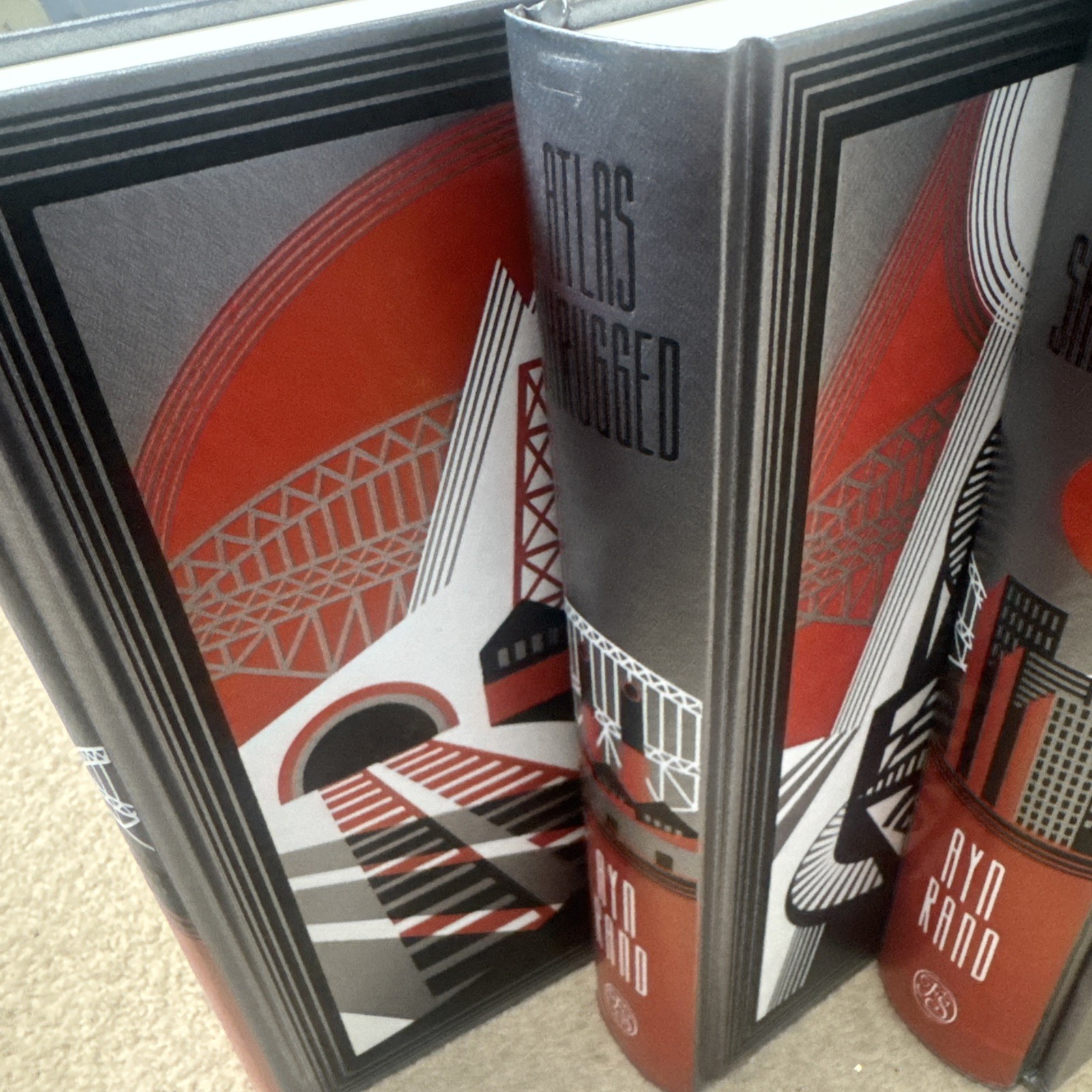 Atlas Shrugged by Ayn Rand & Wilkie Collins Boxset- Folio Society – 1st Printing
