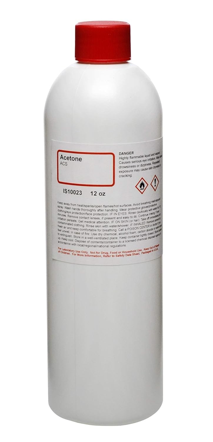 Aldon Innovating Science Anhydrous Acetone, 12 Oz., ACS Grade – 100% Acetone