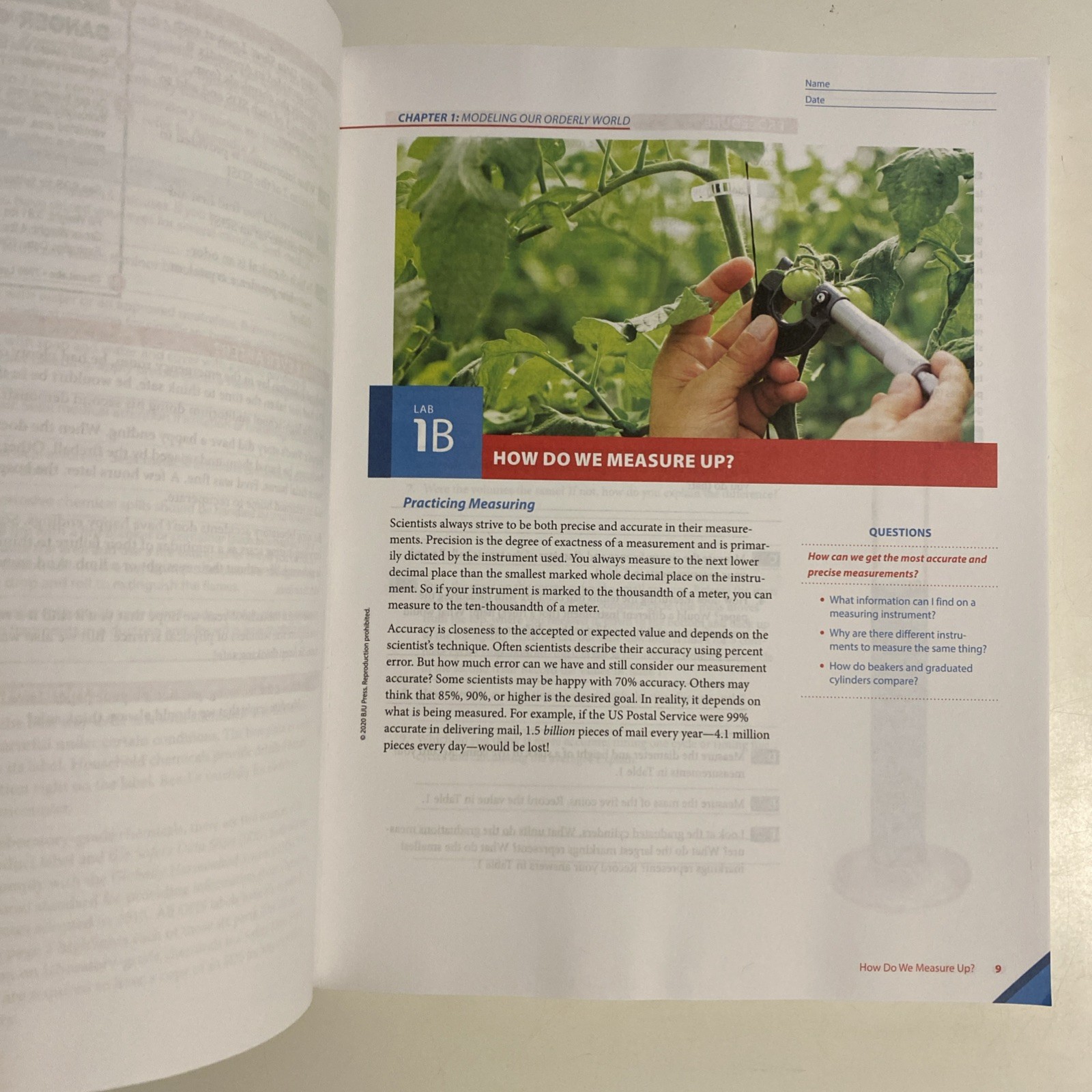 BJU Physical Science Lab Manual Sixth Education