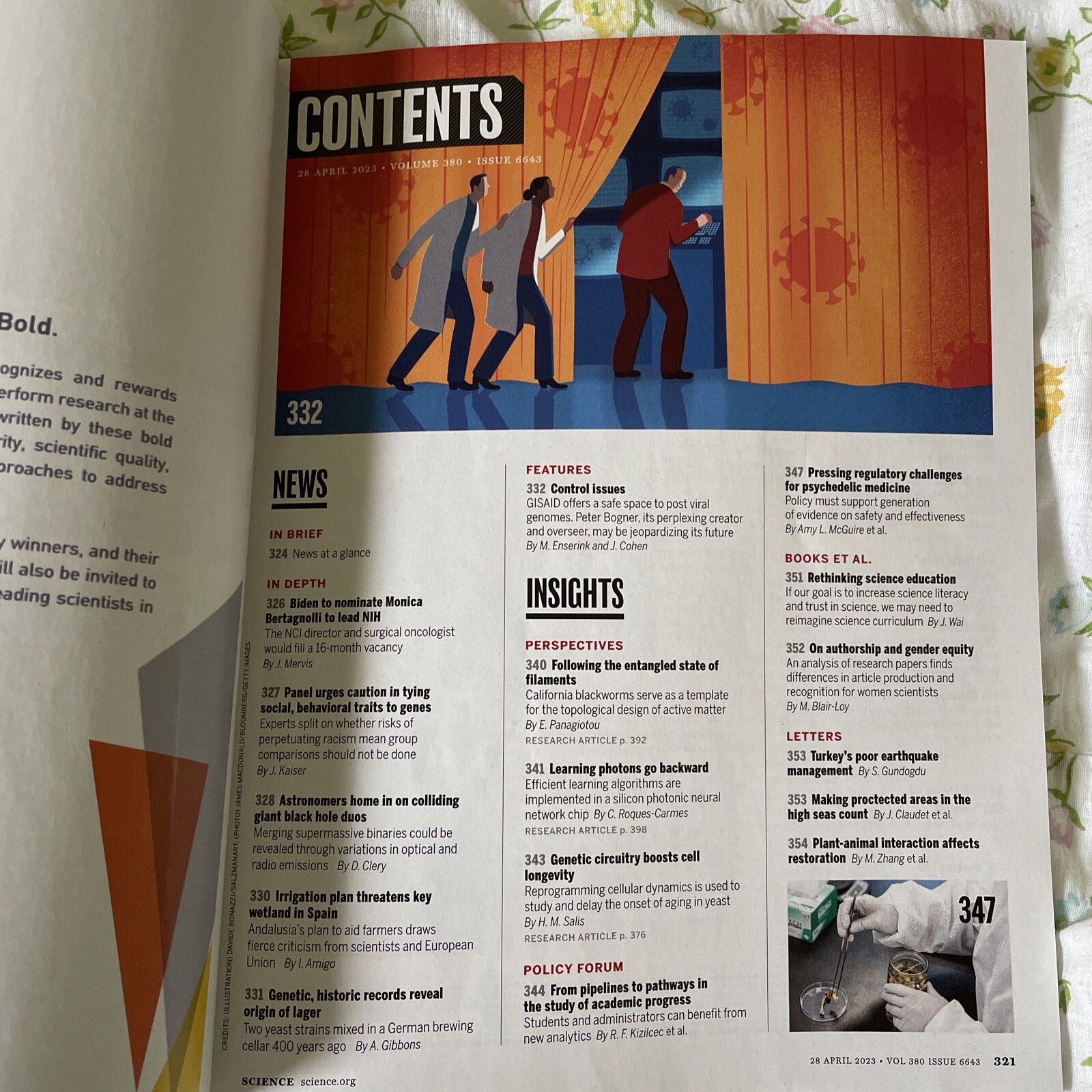 AAAS SCIENCE MAGAZINE 4/28/2023 Vol. 380, No. 6643, Pages 317-424