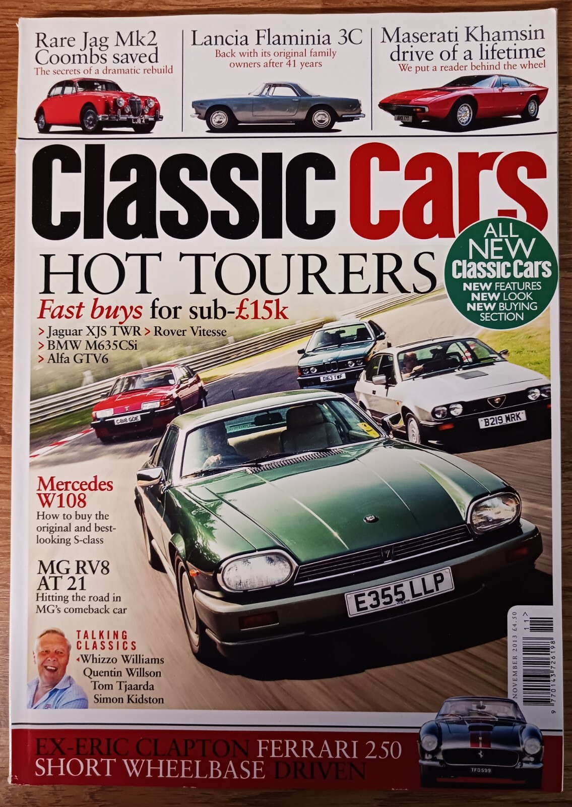 Classic Cars Magazine November 2013 Jag Mk2 Coombs MG RV8 Ferrari 250 W108