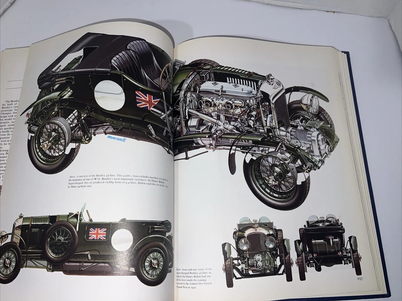 Beautiful Vintage Exeter 1983 Classic Cars Blue Hardcover Book 368 Pages