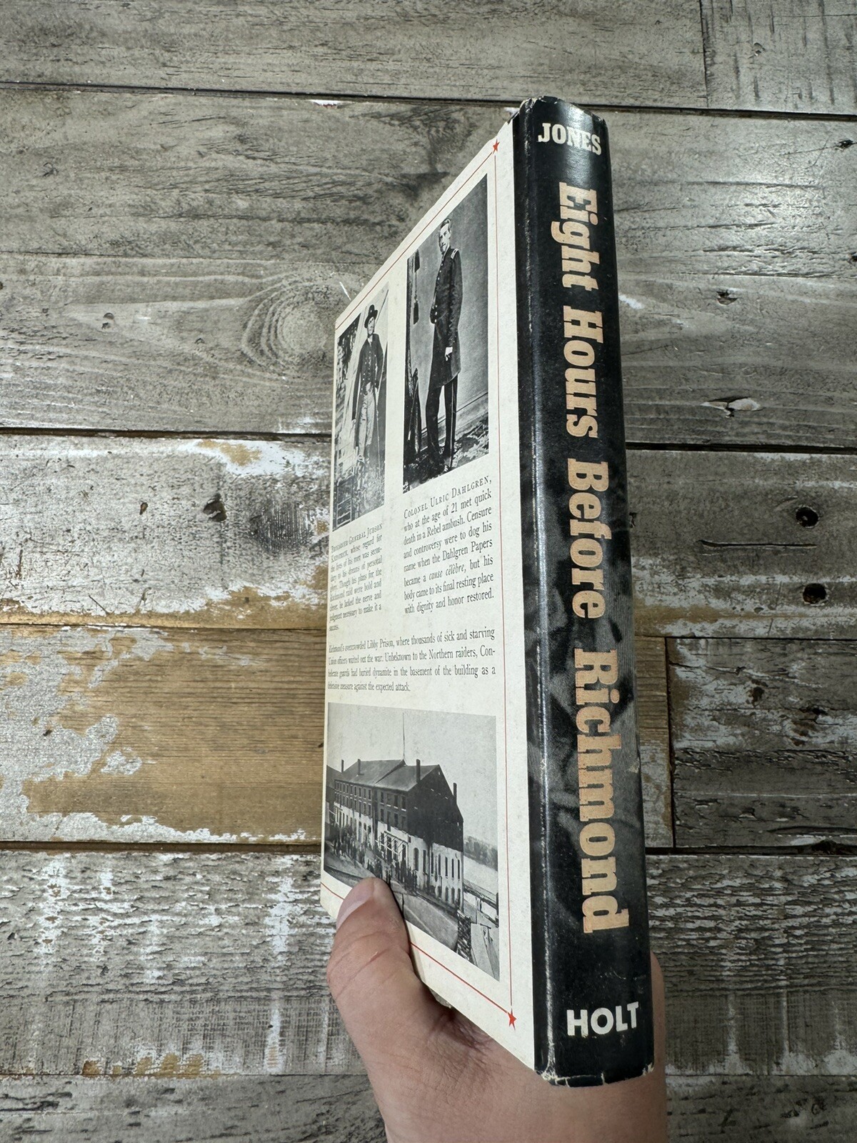 1957 Antique Civil War History Book «Eight Hours Before Richmond» Illustrated