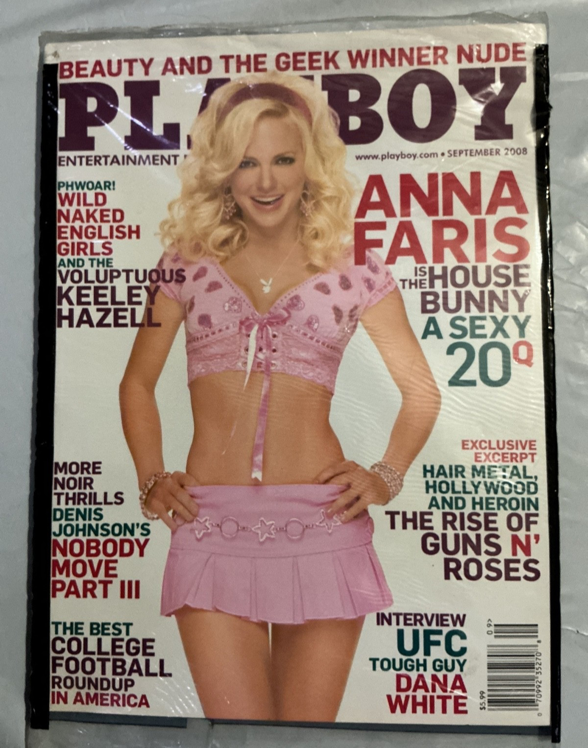 (Anna Faris, cover) VALERIE MASON, DANA WHITE, Playboy Magazine, September 2008