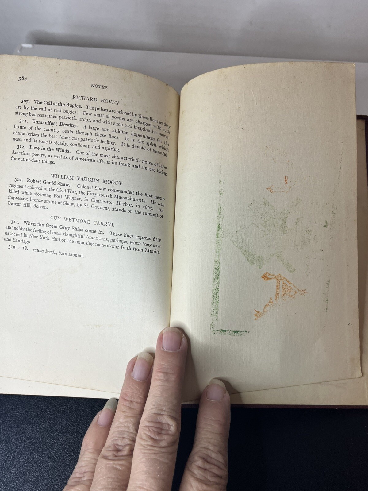 American Poems 1776-1922 Book Some Wear As Shown Writing On Some Pages Antique