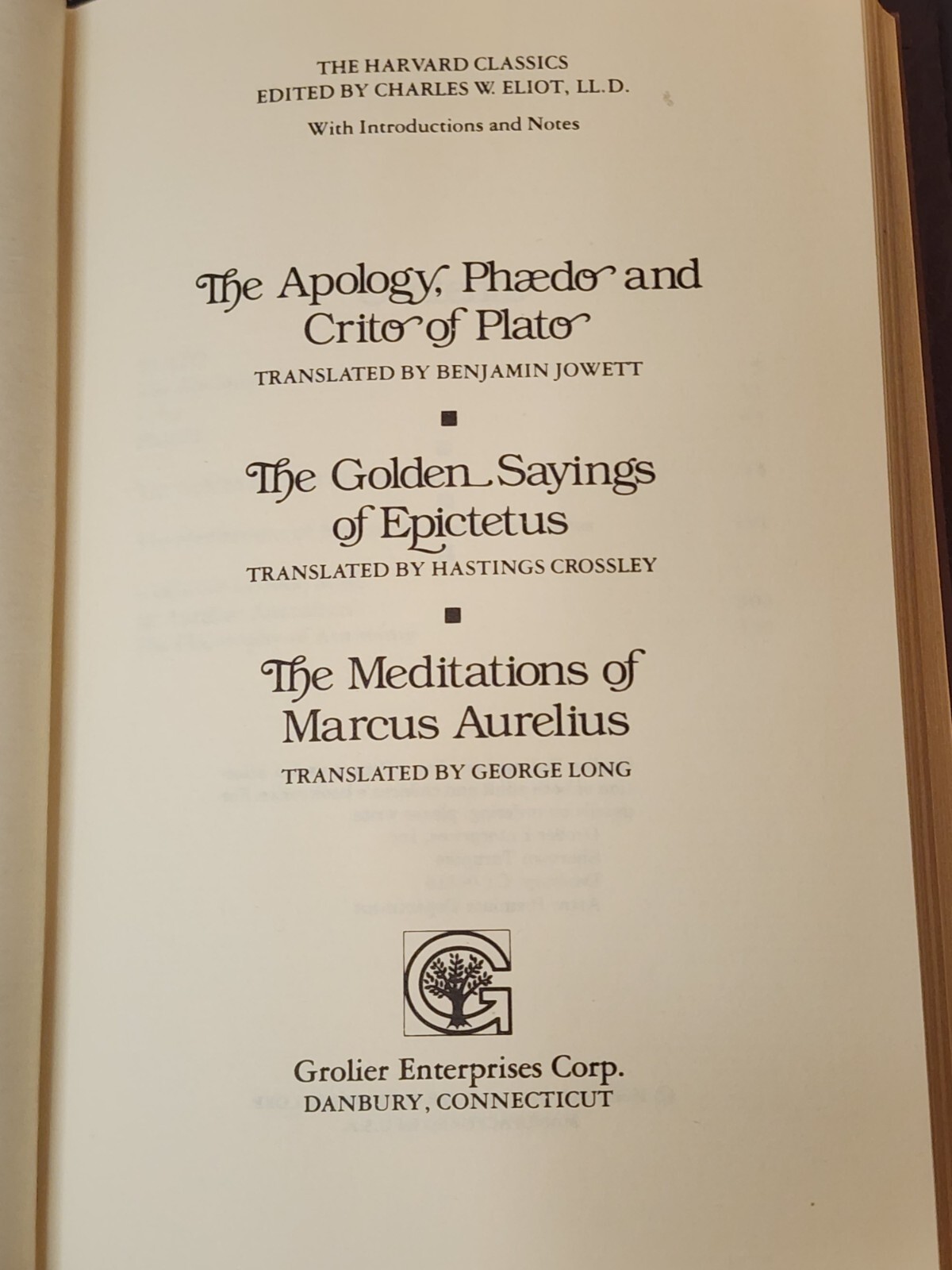 Plato Epictetus Marcus Aurelius Harvard Classics Leather Bound Book Collector’s