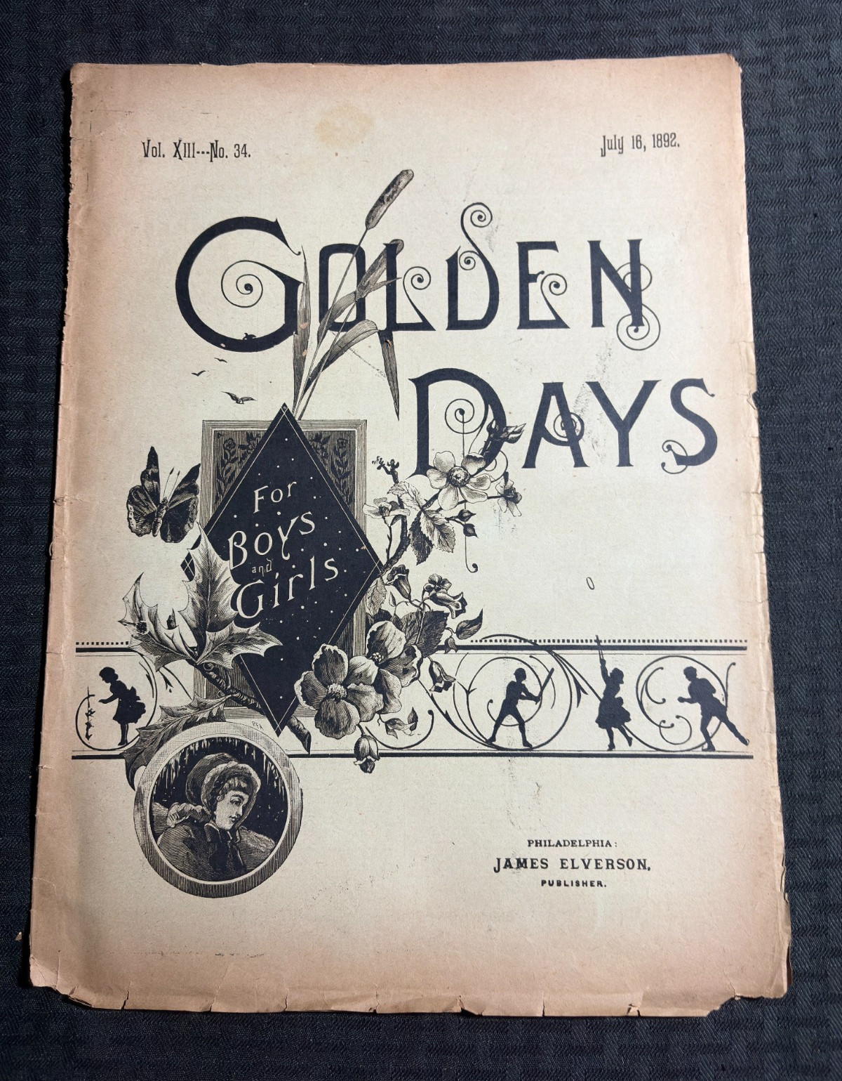 1892 July 16 GOLDEN DAYS Magazine for Boys & Girls GD+ 2.5 Down in the Dumps