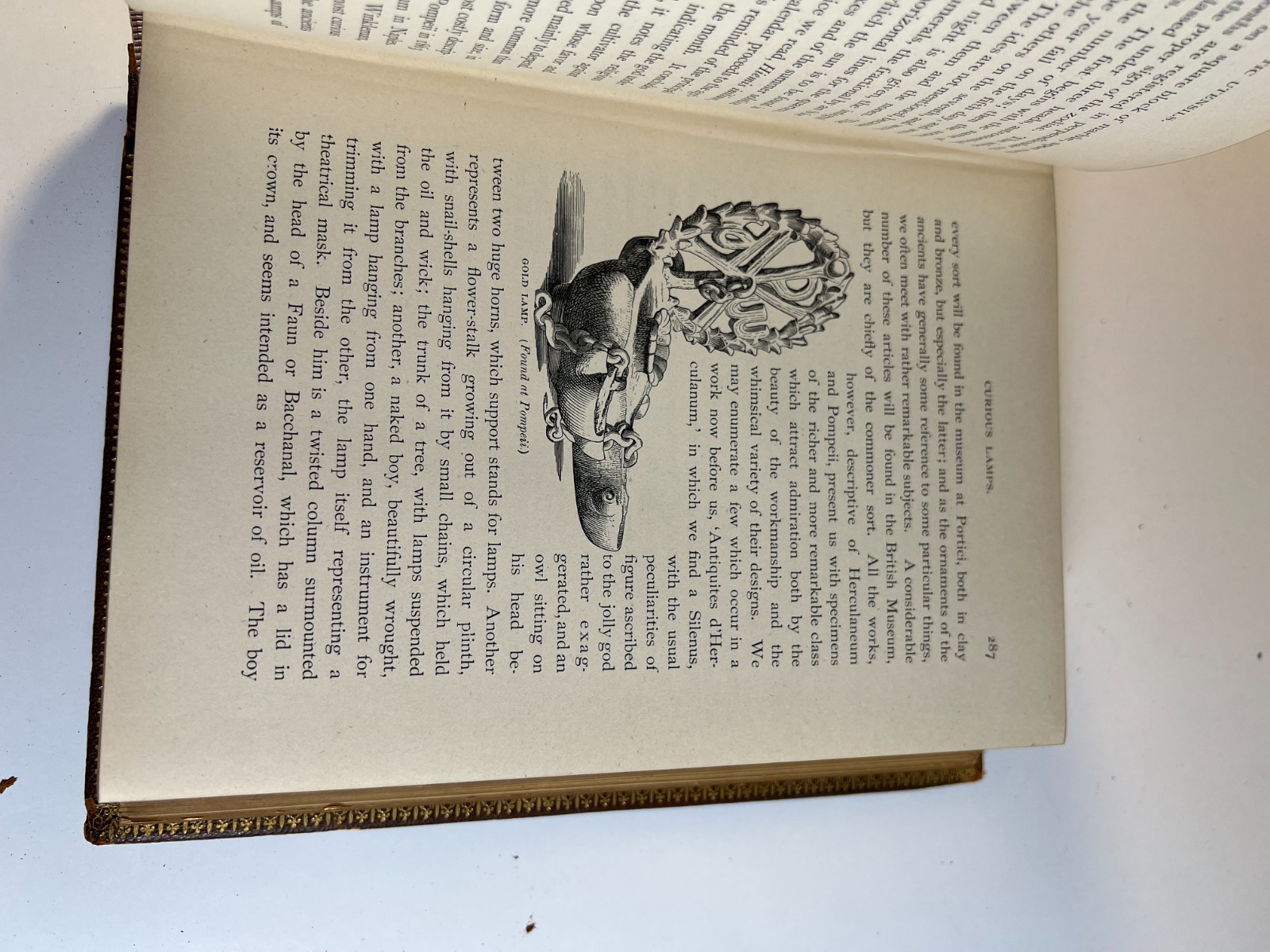Antique Victorican Book Museum Antiquity 1882 Guilded Ornate Leather Decorative