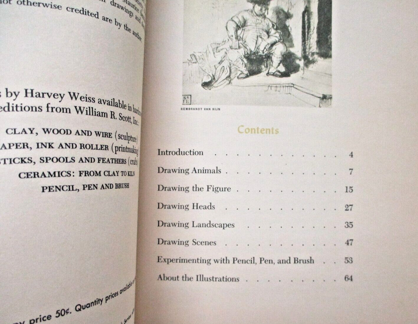 Harvey Weiss vintage art book lot Pencil, Pen and Brush / Clay, Wood and Wire