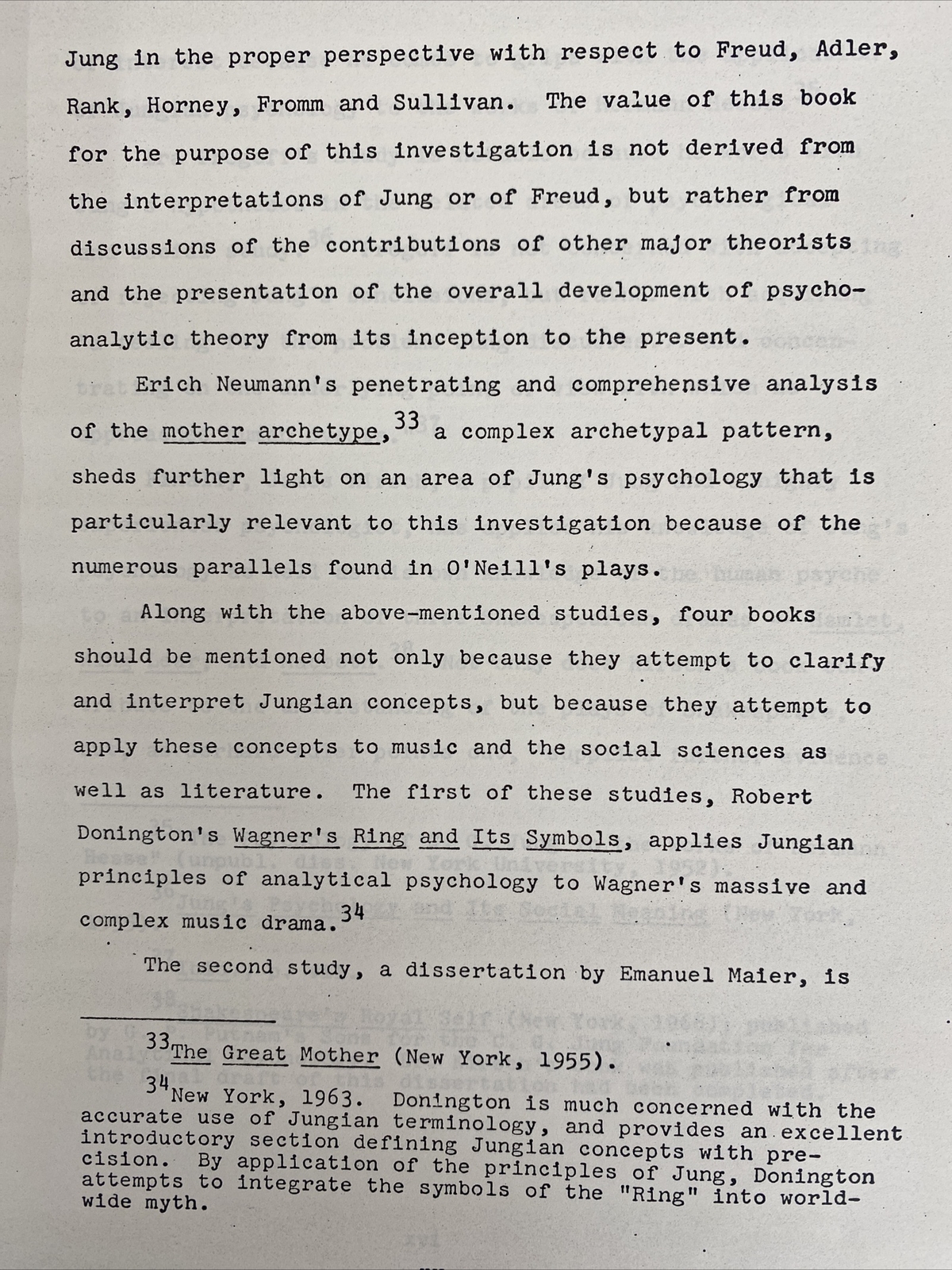 Jung’s Psychology In The Plays Of O’Neill by Irwin Koplik 1966 Facsimile Thesis
