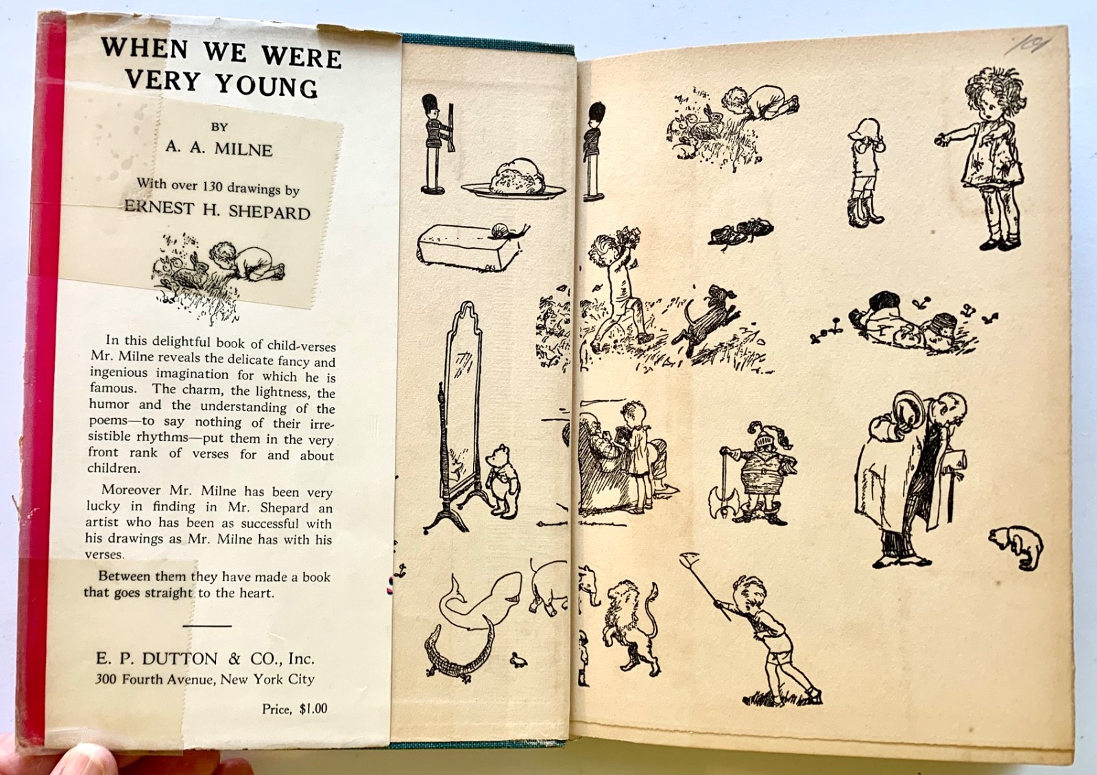 WHEN WE WERE VERY YOUNG by A. A. Milne – HC/DJ 1935 – Winnie-the-Pooh
