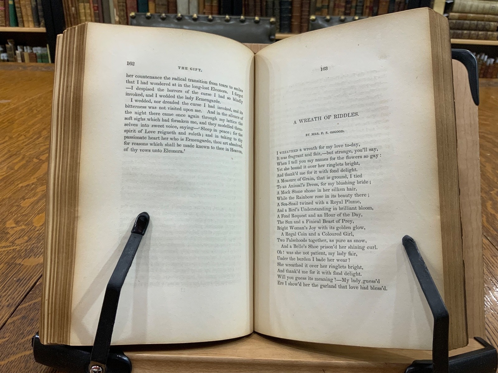 The Gift for 1842 Gift Book 1st Appearance Printing Eleanora by Edgar Allan Poe