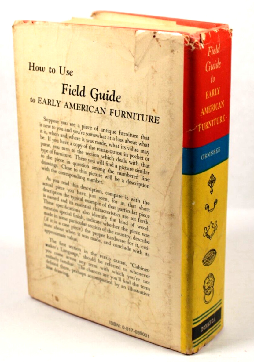 Field Guide to Early American Furniture 1951 Thomas H. Ormsbee 464 pages