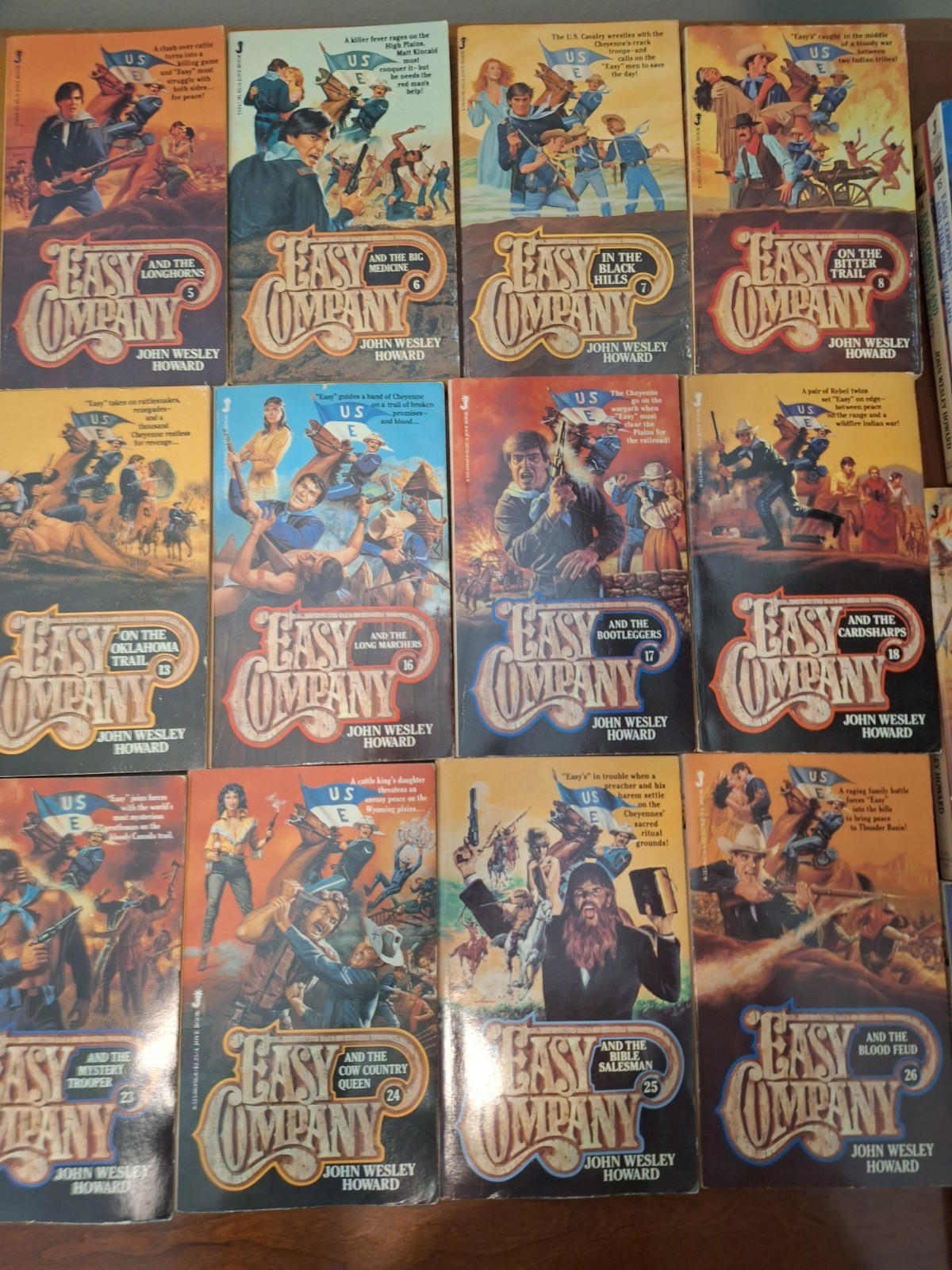 Lot of 28 Easy Company Western Paperback Books John Wesley Howard Jove Edition