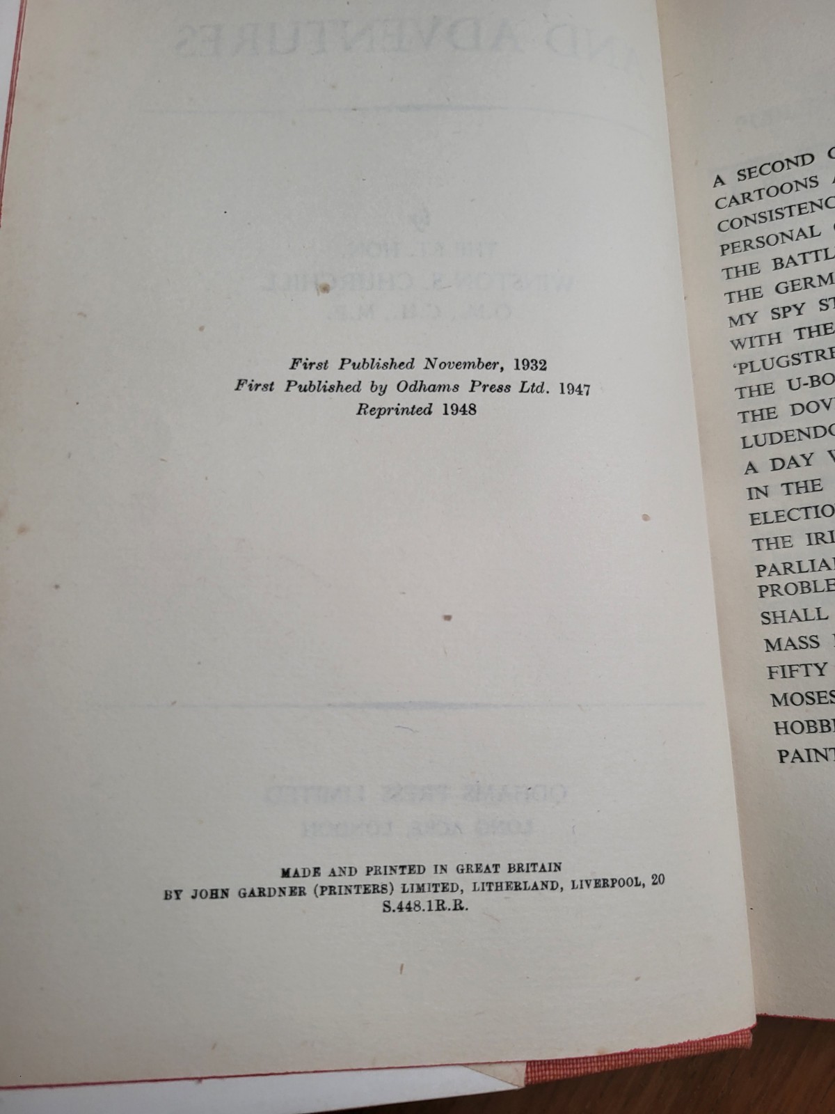 Winston Churchill Books – Odhams Publishers – Collectable, History, Politics