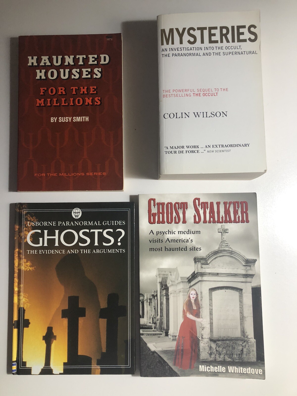 Lot: 4 books of Ghosts, & Mysteries. * Ghost Stalker: signed * total 1075 pages