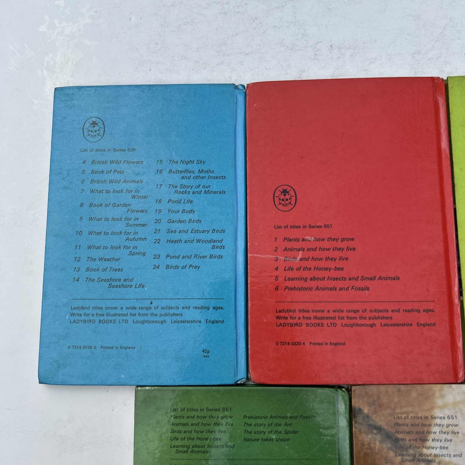 Job Lot 5 Rare Ladybird Children’s Books Natural History Theme 1980s Collectable