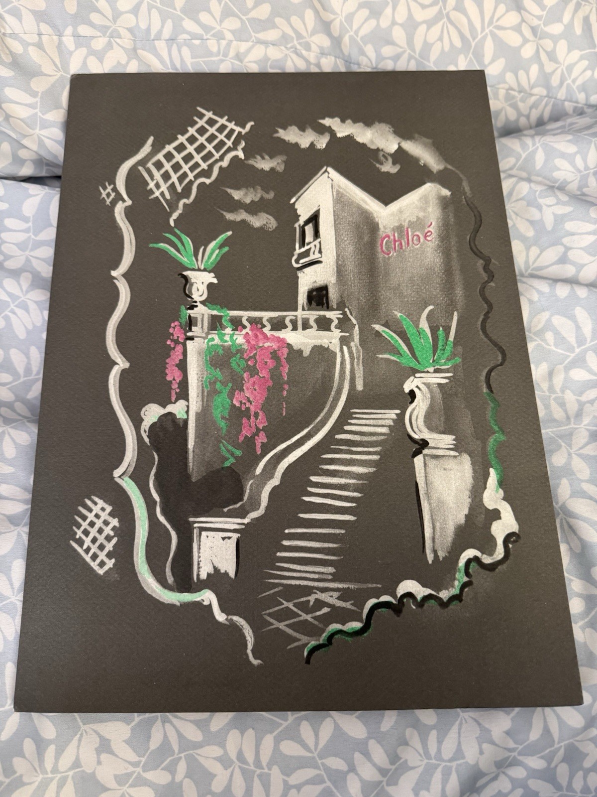 Chloe Runway Spring 1995 Written Invite Linda Evangelista Karl Lagerfeld RARE