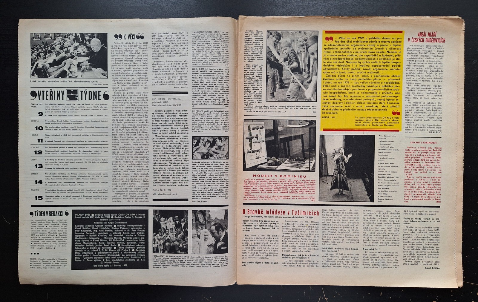 KAJA SAUDEK – COMIC LIPS TULLIAN No. 23, CZECH MAGAZINE MLADY SVET, No. 26/1972