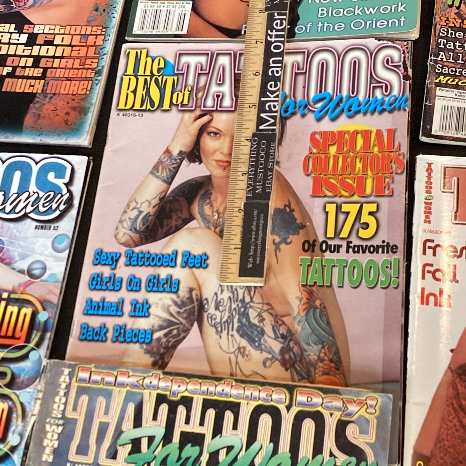 TATTOOS FOR WOMEN MAGAZINE Lot 10 1997 1999 2000 2001 2002 2003 Ink Design Ideas